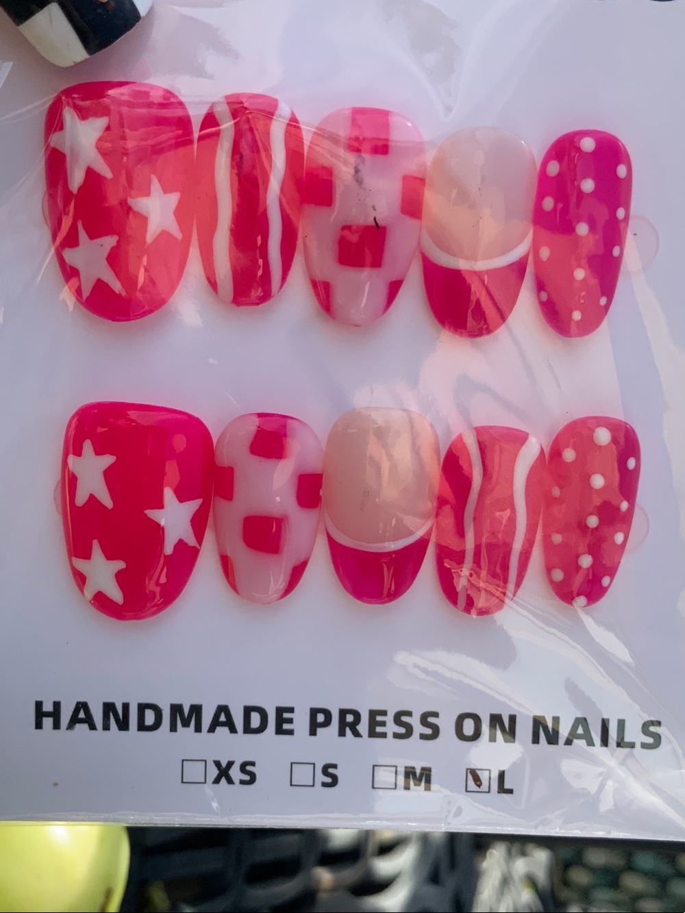 Olive Green and Silver Press-On Nail Set